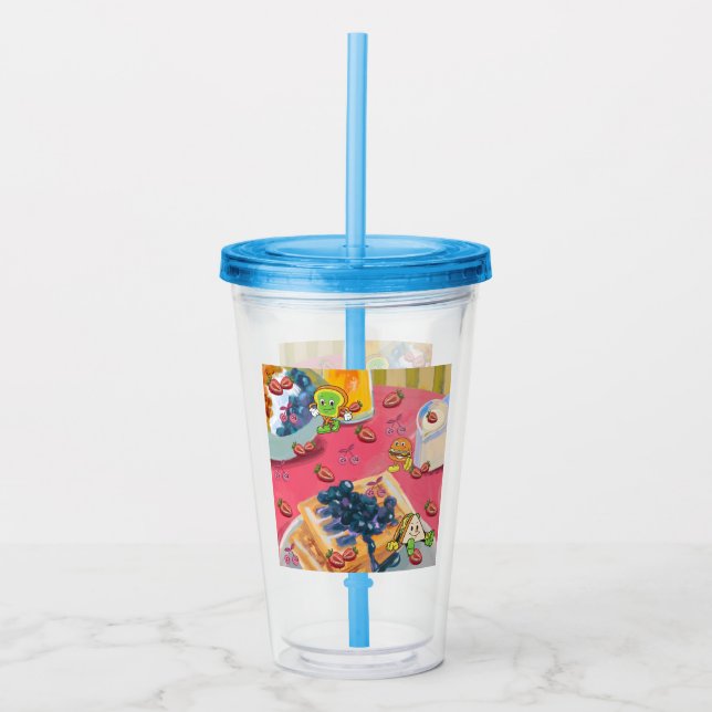 Vaso Acrílico Mikitiez fresa yogert usaflag frutilla (Anverso)