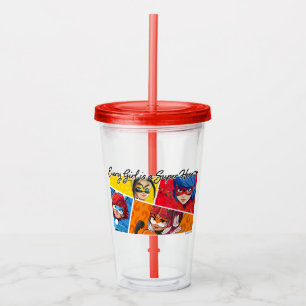 Vaso Acrílico Milagroso Cada Chica es un superhéroe