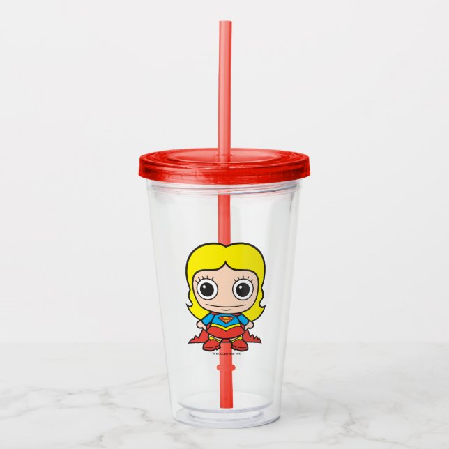 Vaso Acrílico Mini Supergirl (Anverso)