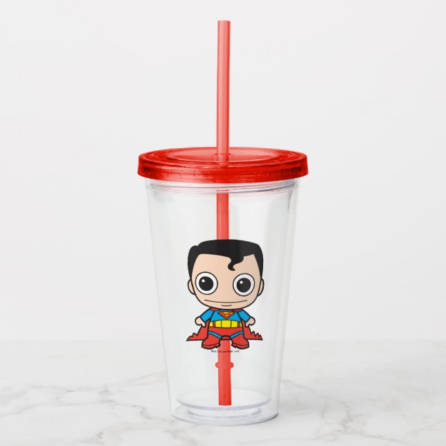 Vaso Acrílico Mini Superman (Anverso)