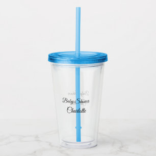 Vaso Acrílico MINIMAL SIMPLE.CUTIE AGREGAR NOMBRE BEBÉ ducha de