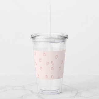 Vaso Acrílico Minimalismo de Fresa