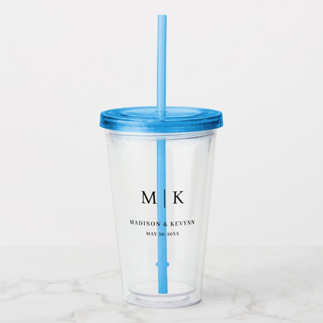 Vaso Acrílico Mínimo y Moda | BODA (Anverso)