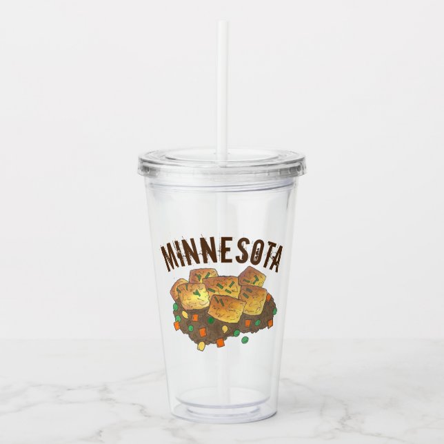 Vaso Acrílico Minnesota Hot Dish Tater Tot Casserole (Anverso)