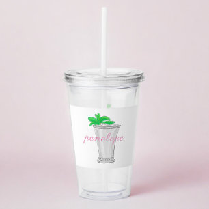 Vaso Acrílico Mint Juleps Carrera de Caballos Derby Personalizad