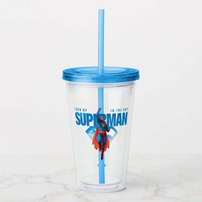 Vaso Acrílico Mira, es Superman (Anverso)