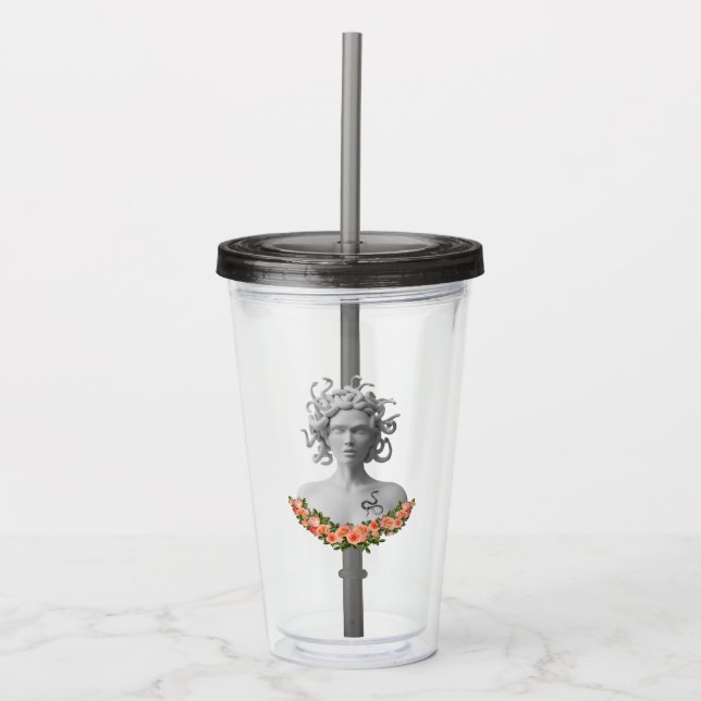 Vaso Acrílico Mitología griega de Medusa Gorgon (Anverso)