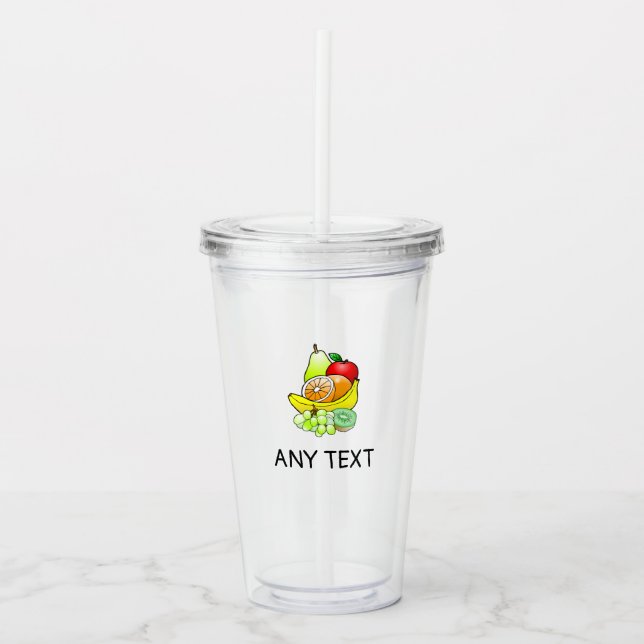 Vaso Acrílico Mix de Frutas (Anverso)