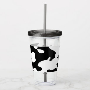 Vaso Acrílico Modelo de la vaca blanco y negro