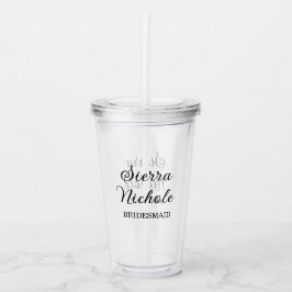 Vaso Acrílico Modern Bridesmaid Bridal Party Gifts