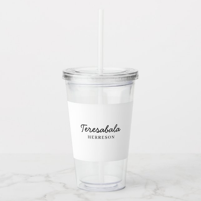Vaso Acrílico Modern Bridesmaid Minimalist Script Design (Anverso)
