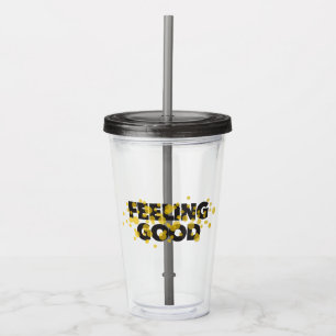 Vaso Acrílico Modern, playful, cheerful design of Feeling Good