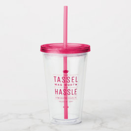 Vaso Acrílico Moderno, la tassel valía la pena la difícil gradua