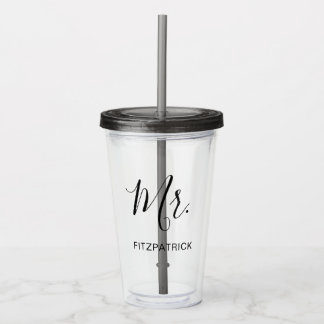 Vaso Acrílico Moderno y simple Sr. Groom Nuevo Elegante