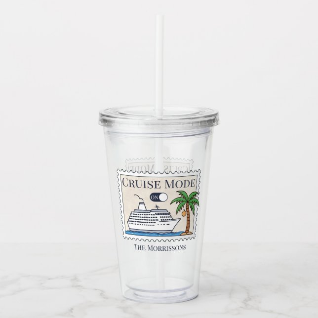 Vaso Acrílico Modo de crucero personalizado (Anverso)