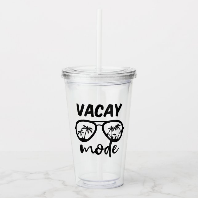 Vaso Acrílico Modo Vacay II - Vacaciones familiares (Anverso)