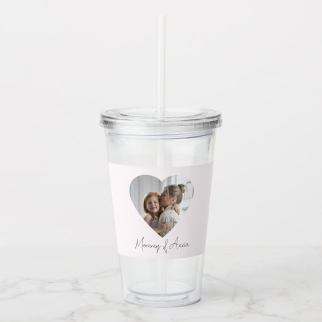 Vaso Acrílico Mom Custom Name & Photo | Acrylic Tumbler (Anverso)