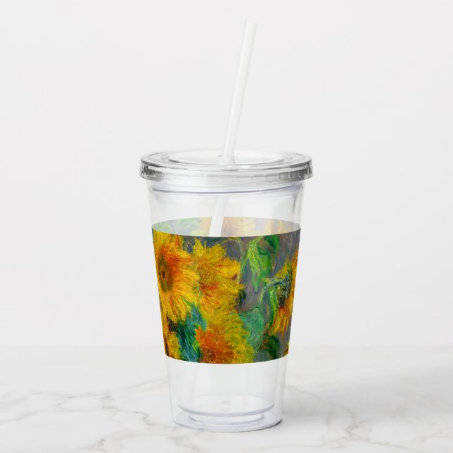 Vaso Acrílico Monet Sunflowers (Reverso)