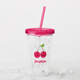 Vaso Acrílico Monograma de Cuchillas Felices