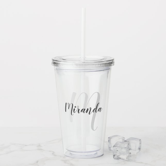 Vaso Acrílico Monograma y nombre personalizados de escritura mod (Subido por el creador)