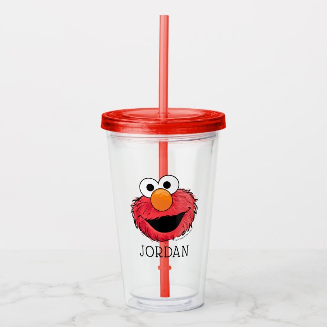 Vaso Acrílico Monstruo al final de esta historia | Elmo (Anverso)