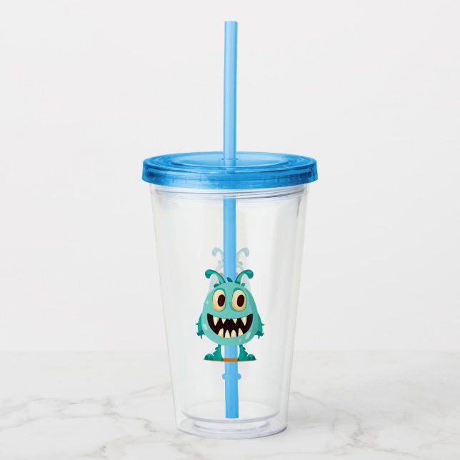 Vaso Acrílico Monstruo/alienígena/dibujo animado (Anverso)