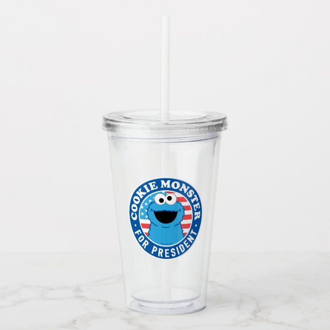 Vaso Acrílico Monstruo de la cookie para presidente (Anverso)