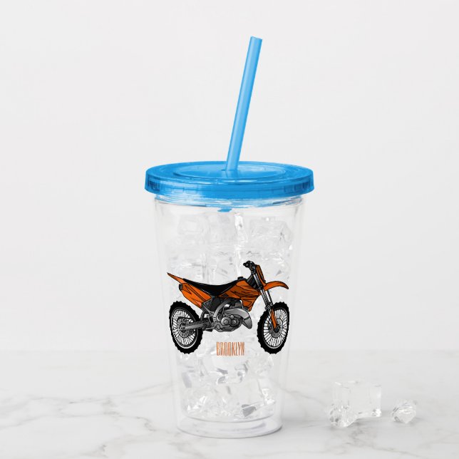 Vaso Acrílico Motocicleta sucia fuera de carretera / motocross p (Reverso (hielo))