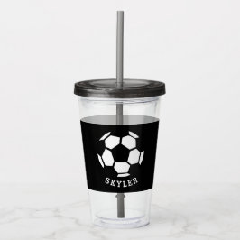 Vaso Acrílico Muchachos personalizados atléticos del fútbol de