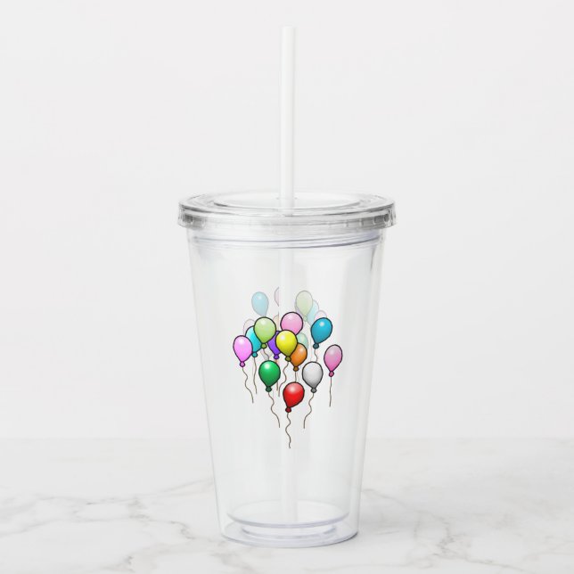 Vaso Acrílico Muchos globos (Anverso)