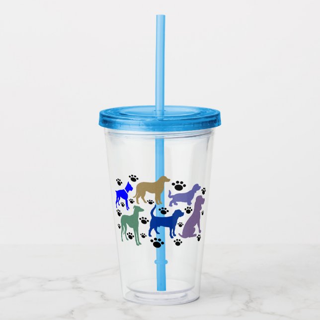 Vaso Acrílico Muchos Perros Tumbler Acrílico (Anverso)