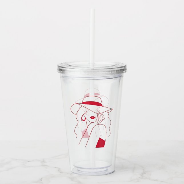 Vaso Acrílico Mujer (Anverso)