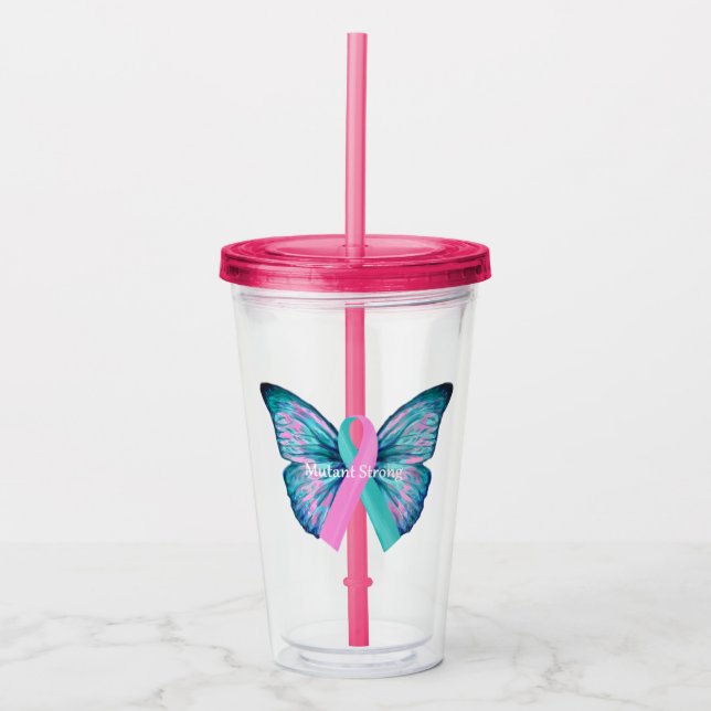 Vaso Acrílico Mutante grande de la mariposa fuerte (Anverso)