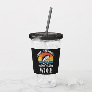 Vaso Acrílico Nacido moderno para pescar forzado a trabajar