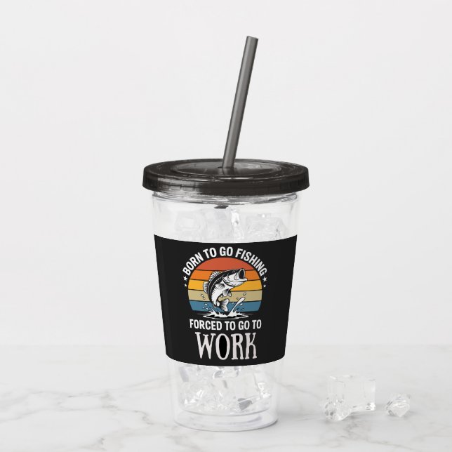 Vaso Acrílico Nacido moderno para pescar forzado a trabajar (Reverso (hielo))
