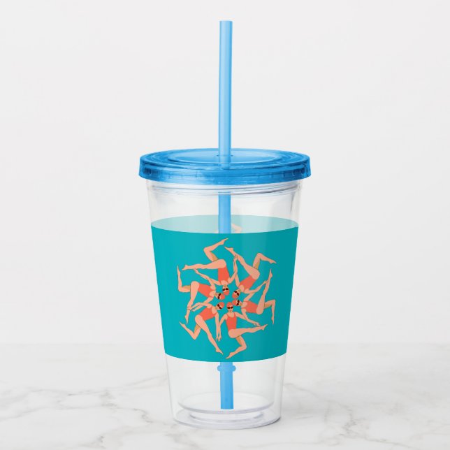 Vaso Acrílico Nadadores - Natación Sincronizada (Anverso)