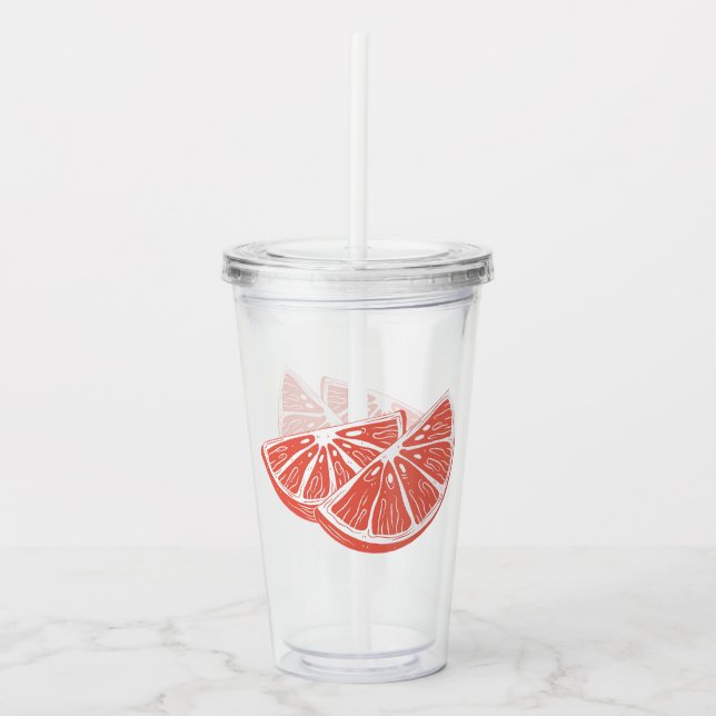 Vaso Acrílico Naranja (Anverso)