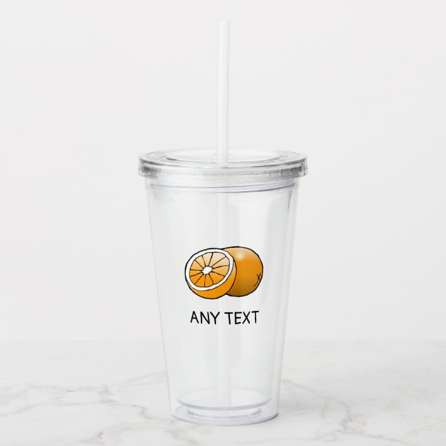 Vaso Acrílico Naranja (Anverso)