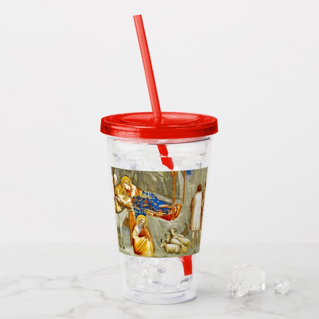 Vaso Acrílico Natividad Nacimiento de Jesús (Anverso (hielo))