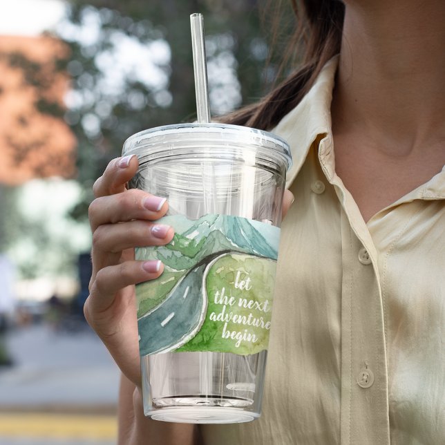 Vaso Acrílico Naturaleza acuarela Vamos a comenzar la próxima av (Subido por el creador)