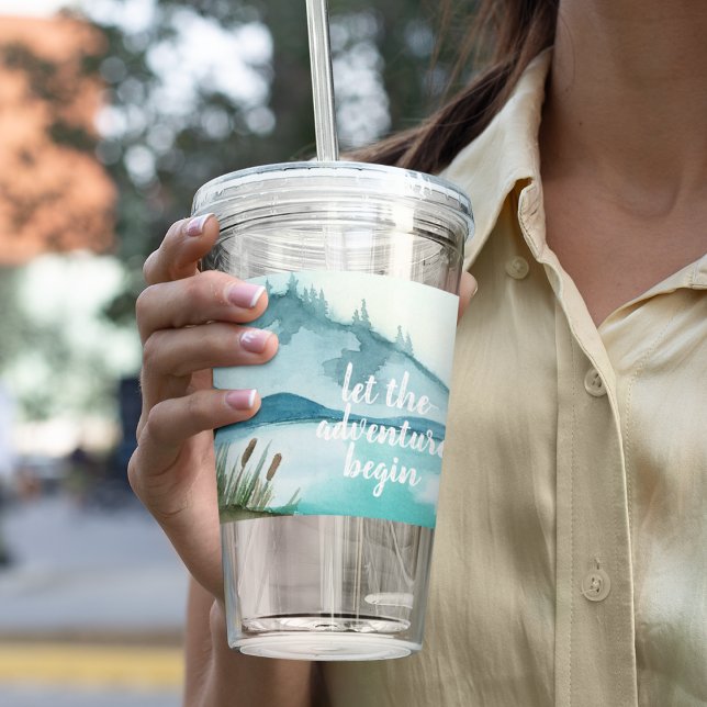 Vaso Acrílico Naturaleza acuática moderna Empecemos la aventura (Subido por el creador)