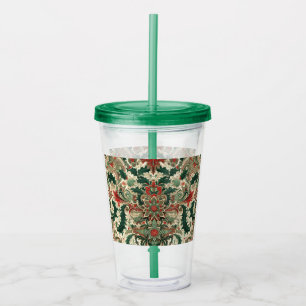 Vaso Acrílico Navidad victoriana/clásica/vintage