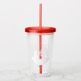 Vaso Acrílico Navidades blancos árbol de invierno maravilla de s