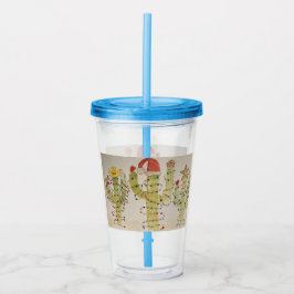 Vaso Acrílico Navidades Cactus