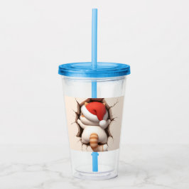 Vaso Acrílico Navidades Cat 3D