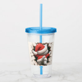 Vaso Acrílico Navidades Cat 3D