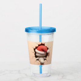 Vaso Acrílico Navidades Cat 3D