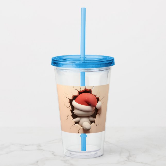 Vaso Acrílico Navidades Cat 3D (Anverso)