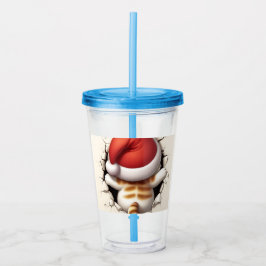 Vaso Acrílico Navidades Cat 3D