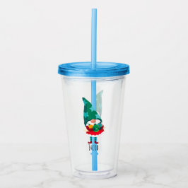 Vaso Acrílico Navidades con adornos navideños